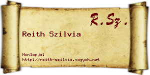 Reith Szilvia névjegykártya